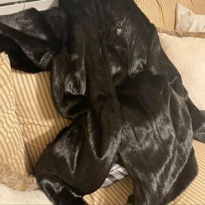 Dennis basso black mink fur coat